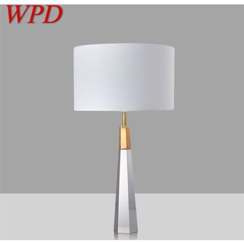 WPD Modern Table Lamps For The Bedroom Design E27 White Crystal Desk Light Home LED Decorative For Foyer Bedside Office