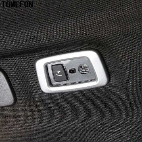 TOMEFON For XC60 XC 60 2018 2019 SUV Interior ABS Rear Reading Light Covers Trim Frame Stickers Car Styling