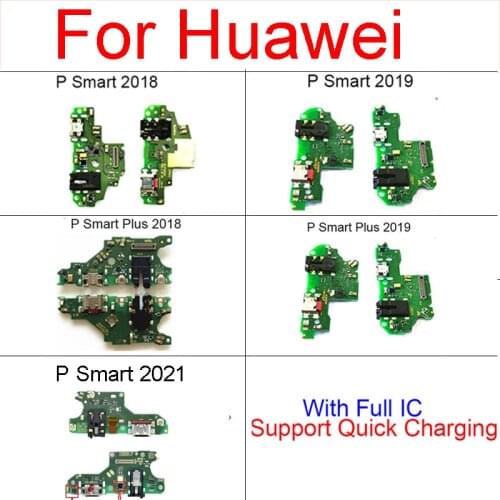 Usb Charge Board For Huawei P Smart + Plus 2018 2019 Chargring Jack Port Board Flex Cable For Huawei P Smart 2021 Repair Parts