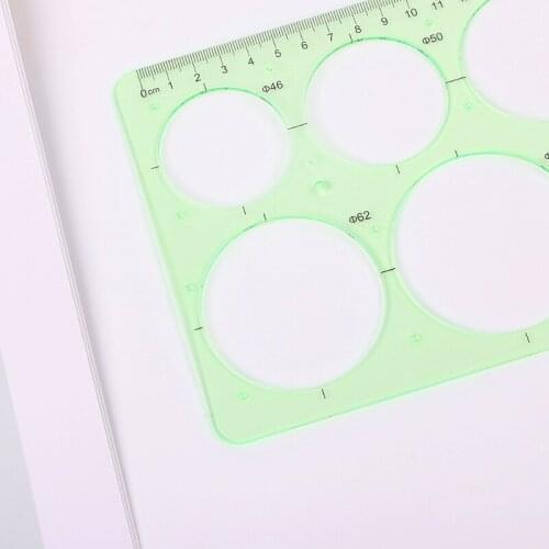 W3JD Plastic Circles Geometric Template Ruler Stencil Measuring Tools Students Hot