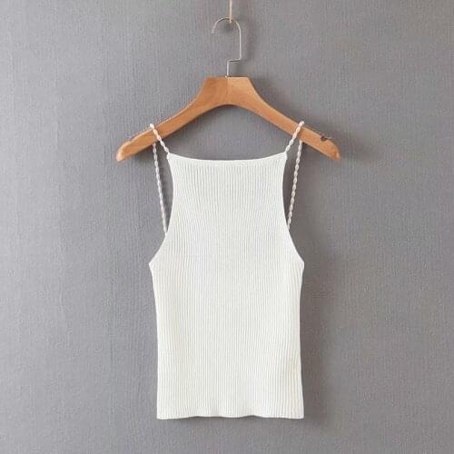 DOUJILI Women Tank Tops Simply Backless Sleeveless Black White Tops Casual Sexy Summer Tops For Lady