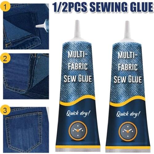 Stitch Liquid Multi-use Fabric Adhere Fast Tack Dry Sew Glue Jeans Clothing Leather Sewing Solution Repairing Tool FP8