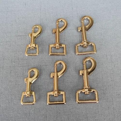 10 Pcs/Pack 15mm 20mm 25mm Gold Carabiner Seat Belt Loop Hardware Dog Leash Straps Lobster Clasps Sewing DIY Accessory Clip Hook