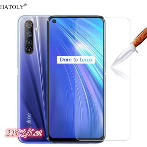 2Pcs Glass on Realme 6 Tempered Glass For Oppo Realme 6 Phone Screen Protector HD Ultra-thin Protective Glass For Oppo Realme 6