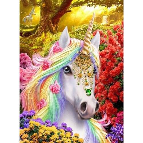 QIZITENG Full Square/Round Unicorn Diamond Embroidery Painting Cross Stitch Kit 5D Home Decoration Mosaic Art Wall Gift 2020 New