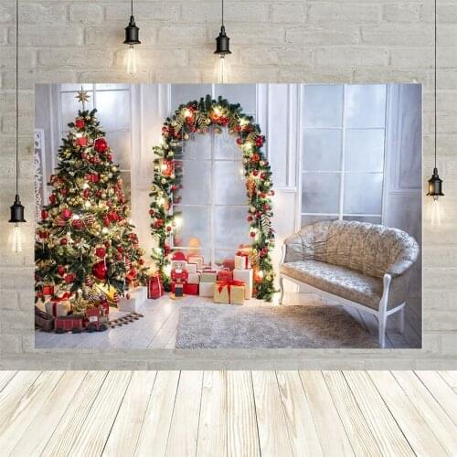 Avezano Christmas Decor Tree Winter Luxury Indoor Gifts Sofa Toy Shiny Lights Photography Background Backdrops For Photo Studio