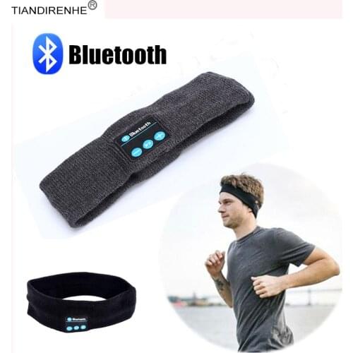 Fashion Bluetooth Smart Caps Wireless Earphone Headband Headphone Sport Fitness Luxury Stereo Bass Music Headset with mic