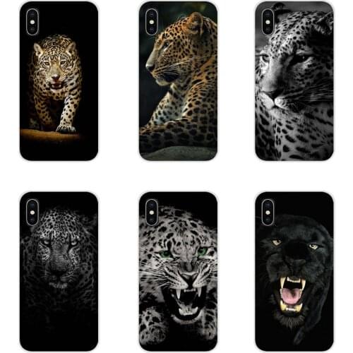 For HTC One U11 U12 X9 M7 M8 A9 M9 M10 E9 Plus Desire 630 530 626 628 816 820 830 A black leopard Accessories Phone Cases Covers