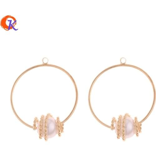 Cordial Design 30Pcs 25*31MM Jewelry Accessories/Earrings Making/Imitation Pearl/Genuine Gold Plating/Hand Made/Earring Findings