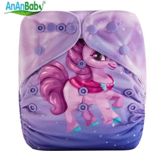 Baby Cloth Diaper Cover Unicorn Print Baby Nappies Training Pants Reusable Baby Pocket Diapers Couche Lavable HA045S