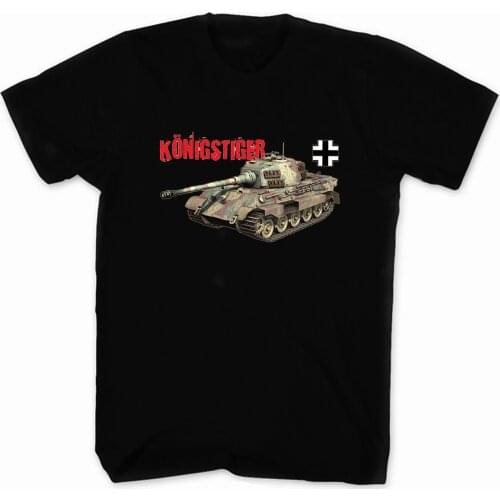 Wehrmacht Panzer Tiger King Tank T-Shirt. Summer Cotton O-Neck Short Sleeve Mens T Shirt New S-3XL