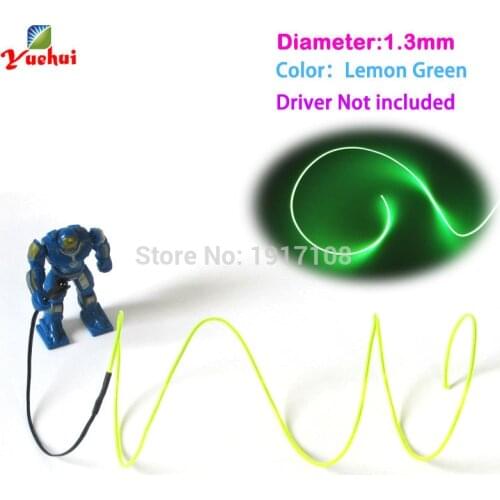 10 Color Choice 1.3mm EL Wire Rope Tube Flexible LED Neon Light Not Include EL Controller For Toys Craft Party Decoration