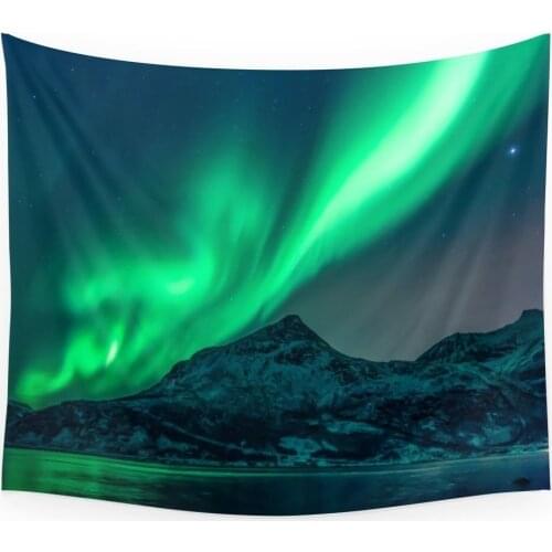 Aurora Borealis Northern Lights Tapestry Wall Hanging Blanket Bedroom Bedspread Throw Cover Home Decor Beach Mat Tapestries
