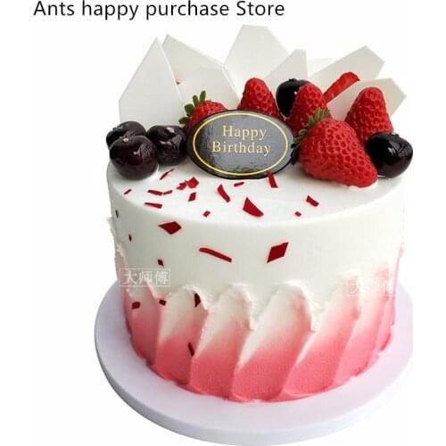 6 8inch Simulation Artificial fondant cake fake models clay chocolate cake decorating for store showcase Decoration photography