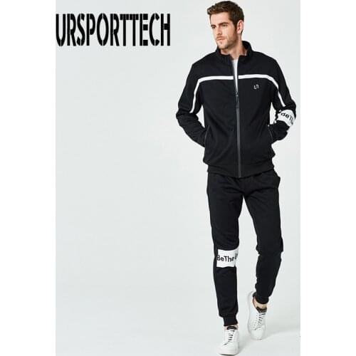 Autumn Running Sets Men Long Sleeve Jacket Sweatpants Sportswear Fitness Hoodies Sweatshirt Pants Gym Sports Suit Male Tracksuit