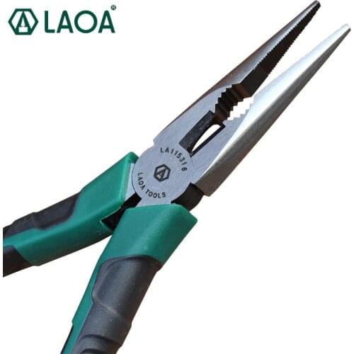 LAOA 6" Needle nose Pliers Multi-function CR-V Long Nose Pliers