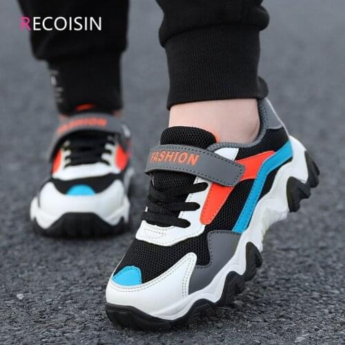 RECOISIN 2021 New Childrens Sneakers High Quality Sports Shoes For Boys Sneakers Brethable Trainers Kids Shoes Chaussure Enfant