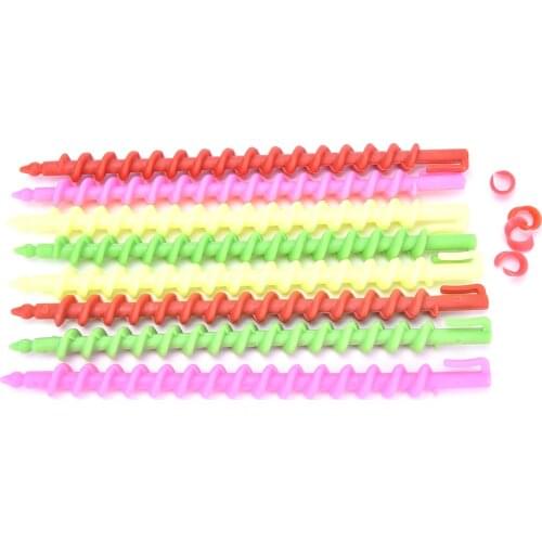 New 23Pcs Plastic Styling Hair Rollers Curler Magic Spiral Perm Rod Bars Salon Hairdressing Tools Baber Rotating Screw