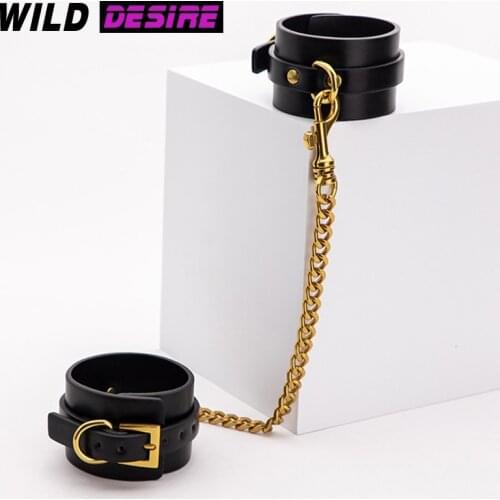 New Arrival BDSM Handcuffs Restraints Bondage Ssex Tools PU Leather Flirting products Beginners Hand Cuffs Sex Toys For Couples