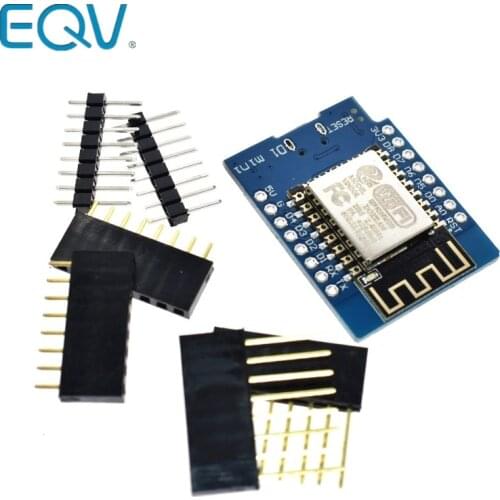 EQV D1 Mini ESP8266 ESP-12 ESP-12F CH340G CH340 V2 USB WeMos WIFI Development Board D1 Mini NodeMCU Lua IOT Board 3.3V With Pins