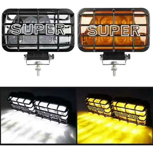 4D 40W White Yellow Amber Led Work Light Spot Driving Lamp Fog Offroad Car 4x4WD AWD Spotlight ATV AWD SUV Indicators Motorcyce