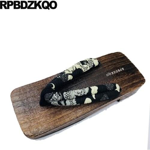 Japanese Clogs Nice Geta Summer Size 46 45 Open Toe Platform Slippers Waterproof Flip Flop Men Sandals Shoes Outdoor Flat Slides