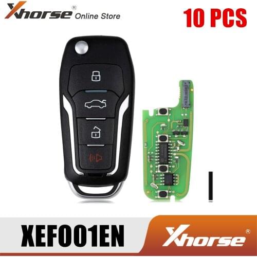 Xhorse XEFO01EN Super Remote Key For Ford Flip 4 Buttons Built-in Super Chip English Version 10PCS/Lot