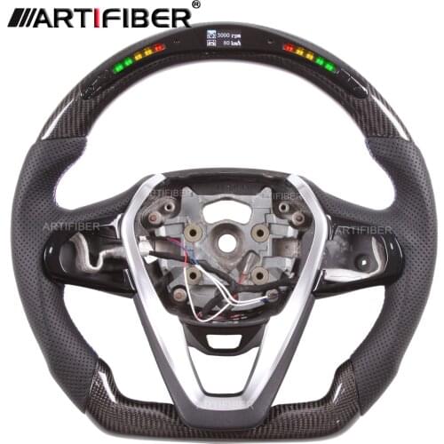 LED Carbon Fiber Steering Wheel with LED for BMW 1 3 5 Series X3 X5 F40 G20 G30 G01 G05