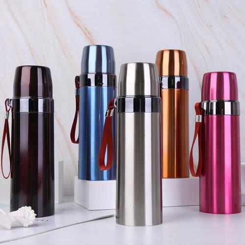 500ml Thermal Cup Vacuum Flask Chilly Heat Water Bottle Stainless Steel Heat Insulation Drink Bottle Portable Thermo Mug