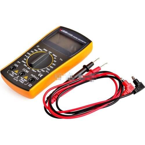 VC830L Gray Orange Volt Amp Ohm Testing 3 1/2 LCD Digital Multimeter DC200mV-600V AC200V/600V DC200uA-10A 200ohm-20mohm Diode