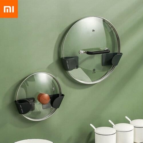 Xiaomi Simple pot cover rack wall-mounted household non-perforating multi-function pot cover shelf kitchen storage rack