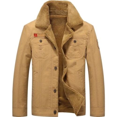 Winter Warm Jackets Thick Fleece Mens Coats Casual Cotton Fur Collar Mens Military Tactical Parka Outerwear Army Bomber Jacket