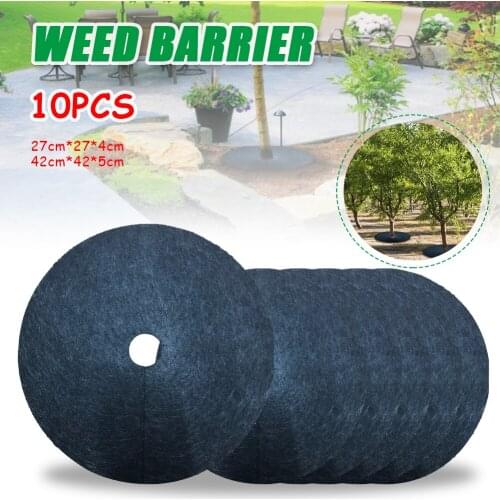 Weeding Cloth Covering Ring 10PCS Made Of Nonwovens Black For Vegetable Garden 27cm 42cm Diameter Protection Mat