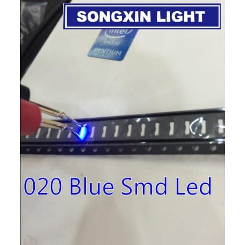 100pcs/Led 020 SMD Led Diode Side View 020 Blue LED Light-emitting diodes 3806 Blue led light