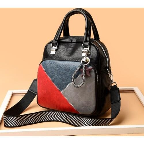 2021 New Multifunction shoulder bag for Multicolor stitching Handbag High Quality Women Crossbody bag for Ladies high quality to