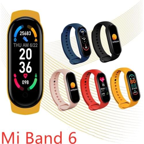 2021 Mi Band 6 Smart Bracelet Watch Fitness Tracker Sport Smartband Blood Pressure Monitor Wristband Men Women Smart Band