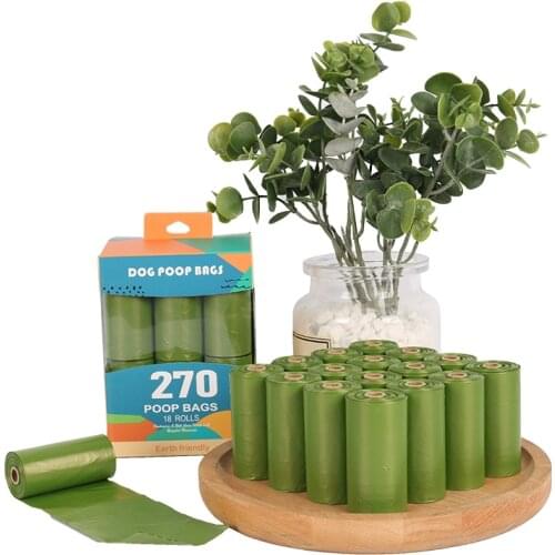 270 Bags 18 Rolls New Box Dog Poop Bags Biodegradable Compostable Poop Pet Supplies