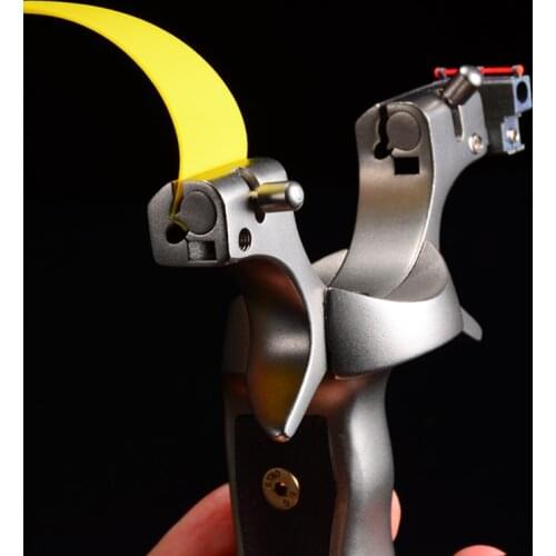 304 Stainless Steel Catapult Slingshot Camshaft Outdoor High Precision Shooting Athletic Sling Shot with Flat Rubber Band
