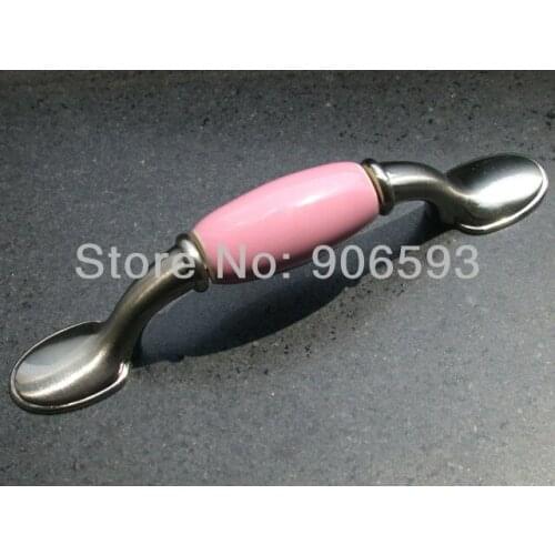 4pcs lot free shipping Pink pretty kitchen cabinet handles and knobs