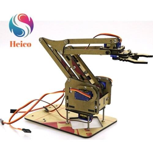 4 DOF Acrylic Robot Arm Manipulator Claw Clamp With MG90s/SG90 Bluetooth Wireless Control for Arduino DIY Robotic Model Kit