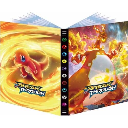 Big 9 Pocket 432 Card Pokemon Album Book Map Playing Game XY Charizard Pokémon Cards Collection Holder Binder Folder Kids Gift