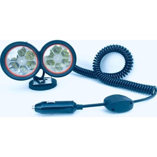 Car 4x4 Truck Portable LED Headlight Work Light Magnetic Base Offroad 4WD SUV Pickup Plug&Play Spotlight Fog Lamp 3M Spring Wire