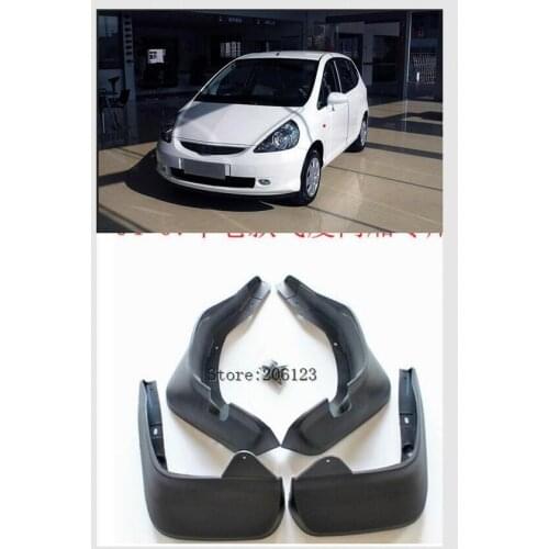Set Molded Mud Flaps For Honda Fit Jazz Hatchback 2006 2007 2008 Mudflaps Splash Guards Front Rear Mud Flap Mudguards Fender