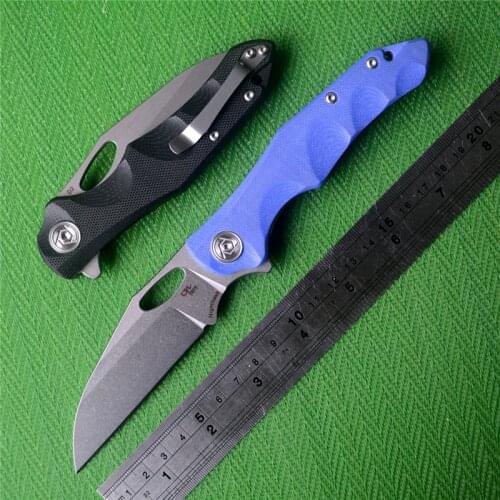 CH New Nighthawk Folding Pocket Knife D2 Blade Black or Blue G10 Handle Camping Survival Tactical Knives
