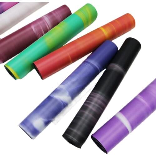 Color Collision Design Non-Slip Eco-Friendly Natural Rubber PU Printed Yoga Mats Custom With Strap Stretch Body 4.5MM Thick 1PCS