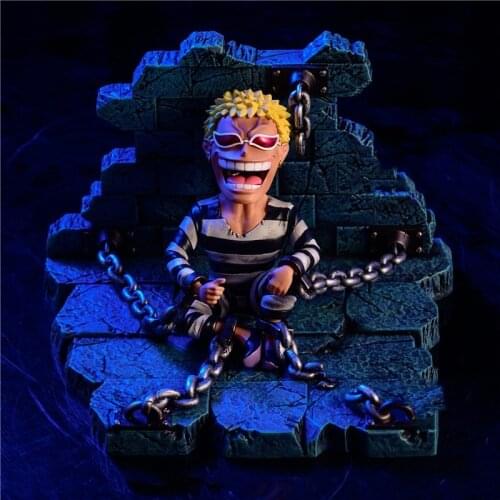 ONE PIECE GK Statue Calm Belt Impel Down In Prison Clothes Donquixote Doflamingo Resin Action Figure Collection Model Toys C356