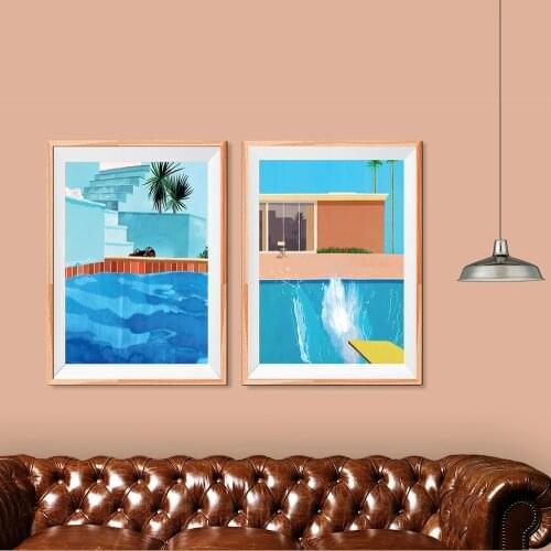 David Hockney Art Posters Gallery Quality Prints Bigger Splash Wall Decor Swimming Pool Canvas Painting Pictures For Living Room