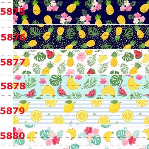 10yards -different sizes -fruit pattern ribbon printed Grosgrain ribbon 190122
