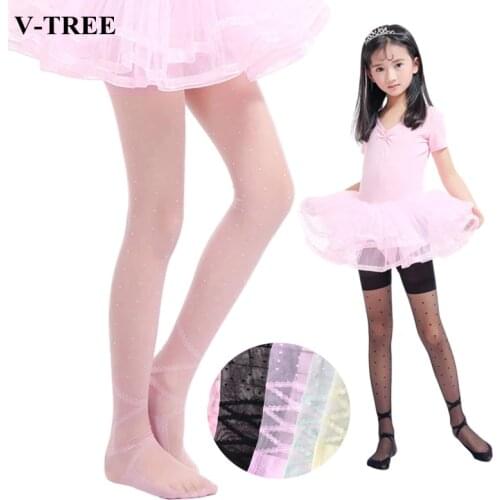 Lace Girls Tights Dot Tights For Girls Lace Kids Pantyhose Children Tights Baby Pantys 2-10T Teenager Ballet Clothing