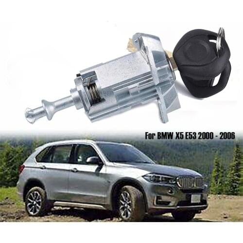 Left Driver Door Lock Cylinder Barrel Assembly with 2 Keys For BMW X5 E53 2000 2001 2002 2003 2004 2005 2006 51217035421